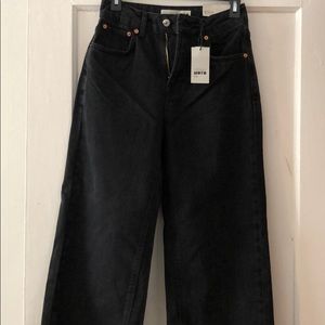 Topshop high waisted crop black jeans